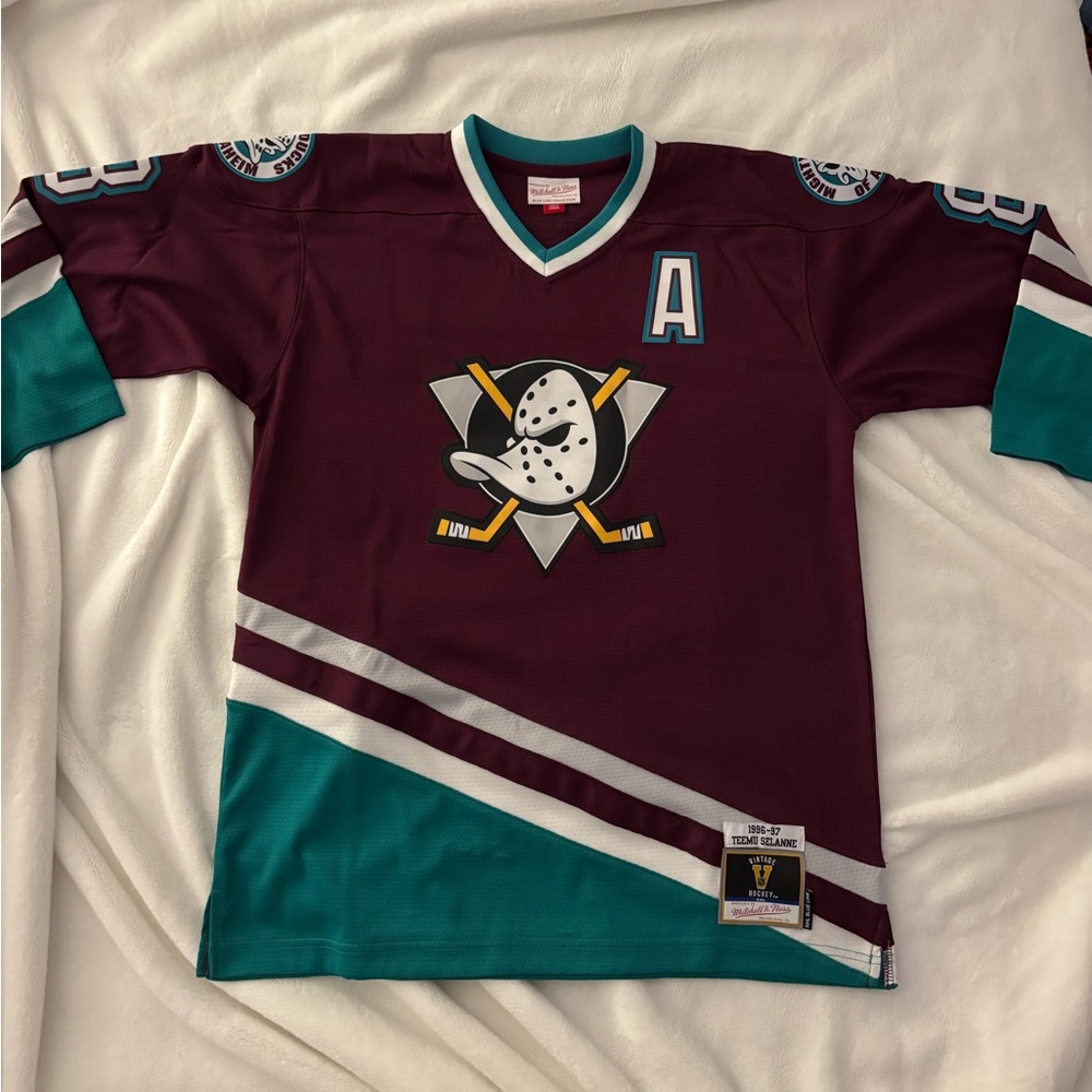 AUTHENTIC Anaheim Ducks Teemu Selanne Jersey - Mitchell & Ness Vintage Hockey